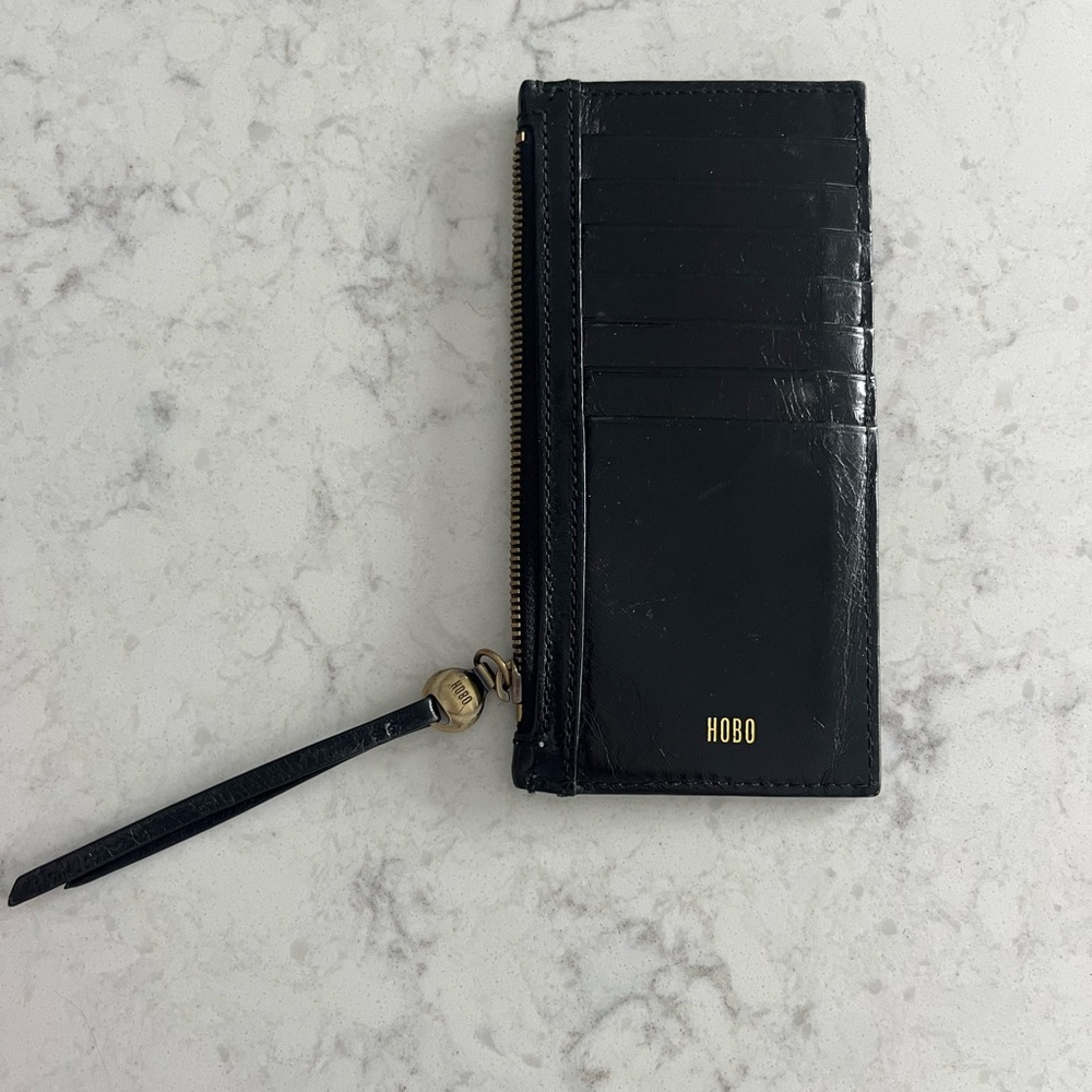 Hobo Black Leather Card Holder